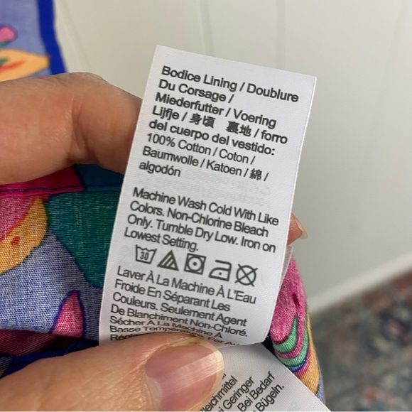 J. Crew Women’s SIZE 12 Tie Back Strappy Top Brilliant Blue Fushia Cotton - Picture 14 of 16